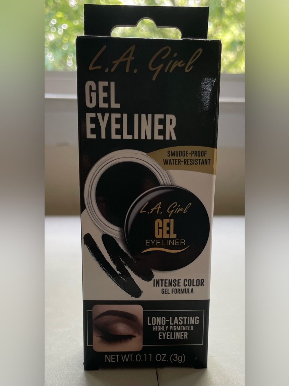 L.A. Girl Gel Eyeliner Jet Black Smudge-Proof Waterproof NEW